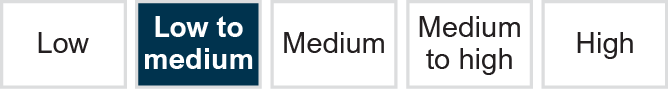 Low to medium